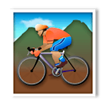 Emoji 🚵🏽 Ciclista Di Mountain Bike: Carnagione Olivastra su LG G5.