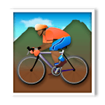 🚵🏾 Emoji Persona En Bicicleta De Montaña: Tono De Piel Oscuro Medio en LG G5.