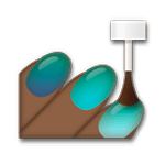 💅🏿 Emoji Nagellack: dunkle Hautfarbe LG G5.