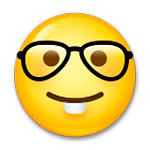 Emoji 🤓 Faccina Nerd su LG G5.