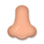 👃🏽 Emoji Nase: mittlere Hautfarbe LG G5.
