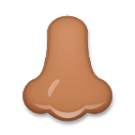 👃🏾 Emoji Nase: mitteldunkle Hautfarbe LG G5.
