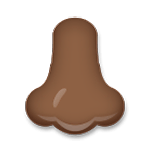 👃🏿 Emoji Nariz: Pele Escura na LG G5.