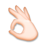 👌🏻 Emoji Señal De Aprobación Con La Mano: Tono De Piel Claro en LG G5.