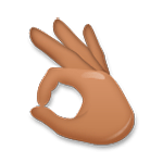 👌🏾 Emoji Señal De Aprobación Con La Mano: Tono De Piel Oscuro Medio en LG G5.
