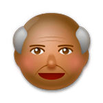 Emoji 👴🏾 Uomo Anziano: Carnagione Abbastanza Scura su LG G5.