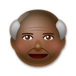 👴🏿 Emoji Homem Idoso: Pele Escura na LG G5.