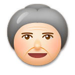 Émoji 👵🏼 Femme âgée : Peau Moyennement Claire sur LG G5.