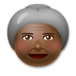 Emoji 👵🏿 Donna Anziana: Carnagione Scura su LG G5.