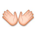 Emoji 👐🏼 Mani Aperte: Carnagione Abbastanza Chiara su LG G5.
