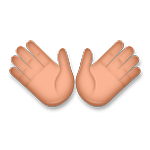 👐🏽 Emoji Mãos Abertas: Pele Morena na LG G5.