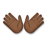 Emoji 👐🏿 Mani Aperte: Carnagione Scura su LG G5.