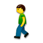 🚶 Emoji Persona Caminando en LG G5.