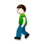 🚶🏻 Emoji Pessoa Andando: Pele Clara na LG G5.