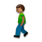 🚶🏾 Emoji Pessoa Andando: Pele Morena Escura na LG G5.