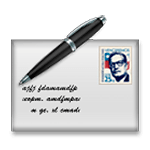 Emoji 🖆 Penna e lettera con il timbro su LG G5.