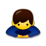 Emoji 🙇 Persona Che Fa Un Inchino Profondo su LG G5.