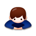 Emoji 🙇🏻 Persona Che Fa Un Inchino Profondo: Carnagione Chiara su LG G5.