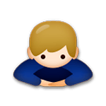 Emoji 🙇🏼 Persona Che Fa Un Inchino Profondo: Carnagione Abbastanza Chiara su LG G5.