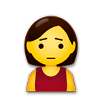Emoji 🙍 Persona Corrucciata su LG G5.