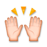🙌🏼 Emoji Manos Levantadas Celebrando: Tono De Piel Claro Medio en LG G5.