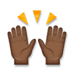 🙌🏿 Emoji Mãos Para Cima: Pele Escura na LG G5.