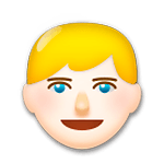 Émoji 👱🏻 Personne Blonde : Peau Claire sur LG G5.