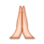 Émoji 🙏🏼 Mains En Prière : Peau Moyennement Claire sur LG G5.