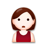 🙎🏻 Emoji Pessoa Fazendo Bico: Pele Clara na LG G5.