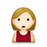 🙎🏼 Emoji schmollende Person: mittelhelle Hautfarbe LG G5.