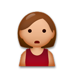 🙎🏽 Emoji Pessoa Fazendo Bico: Pele Morena na LG G5.