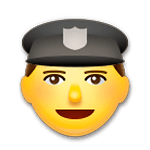Émoji 👮 Officier De Police sur LG G5.