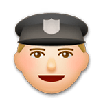 Emoji 👮🏼 Agente Di Polizia: Carnagione Abbastanza Chiara su LG G5.