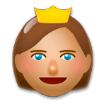 Emoji 👸🏽 Principessa: Carnagione Olivastra su LG G5.