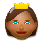 👸🏾 Emoji Princesa: Pele Morena Escura na LG G5.