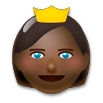 👸🏿 Emoji Prinzessin: dunkle Hautfarbe LG G5.