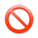 Émoji 🛇 Signe d'interdiction sur LG G5.