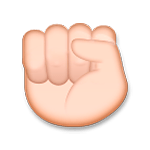 ✊🏻 Emoji Puño En Alto: Tono De Piel Claro en LG G5.