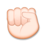 ✊🏼 Emoji erhobene Faust: mittelhelle Hautfarbe LG G5.