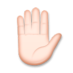 ✋🏻 Emoji Mano Levantada: Tono De Piel Claro en LG G5.