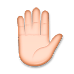 ✋🏼 Emoji Mão Levantada: Pele Morena Clara na LG G5.