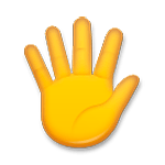 🖐️ Emoji Mão Aberta Com Os Dedos Separados na LG G5.