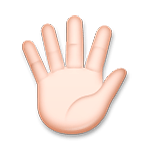Emoji 🖐🏻 Mano Aperta: Carnagione Chiara su LG G5.