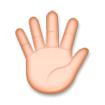 🖐🏼 Emoji Mão Aberta Com Os Dedos Separados: Pele Morena Clara na LG G5.