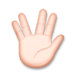 Emoji 🖖🏻 Saluto Vulcaniano: Carnagione Chiara su LG G5.