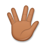 Emoji 🖖🏾 Saluto Vulcaniano: Carnagione Abbastanza Scura su LG G5.