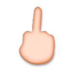🖕🏼 Emoji Mittelfinger: mittelhelle Hautfarbe LG G5.