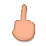 Emoji 🖕🏽 Dito Medio: Carnagione Olivastra su LG G5.