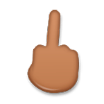 🖕🏾 Emoji Dedo Corazón Hacia Arriba: Tono De Piel Oscuro Medio en LG G5.