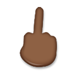 🖕🏿 Emoji Dedo Corazón Hacia Arriba: Tono De Piel Oscuro en LG G5.